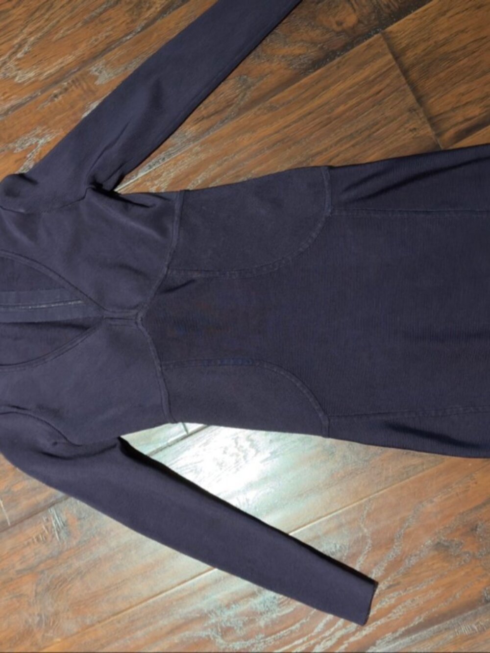 Ted Baker Plum Bodycon Dress Size 1 (XS) Long Sleeve Zip Back
